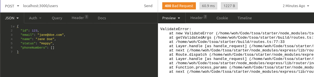 Client Error Response